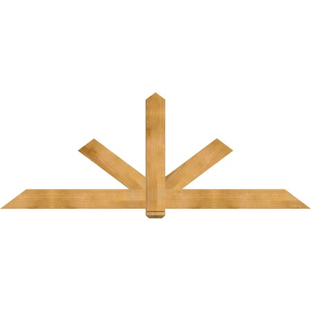Ekena Millwork Kennewick Rough Sawn Timber Gable Bracket, Western Red Cedar, 96"W x 36"H x 2"D x 6"F, 9/12 Pitch GBW096X36X0206KEN00RWR